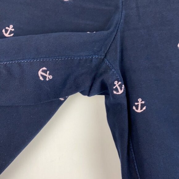 NWT J.Crew 10 Bermuda Chino Shorts Navy Pink Anchors - Picture 12 of 13